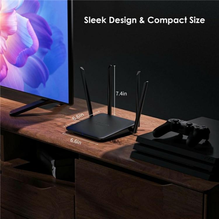 WAVLINK WN530BE1 Gigabit Ports High-Speed WiFi 2.4GHz / 5GHz Dual-Band Gaming Router, US Plug, UK Plug, EU Plug, AU Plug – Durable Build, Easy to Use