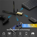 WAVLINK WN675X3-C WiFi 6E Pcie WiFi Network Card Adapter Triple Band AX210 AX5400, WN675X3-C – Bluetooth