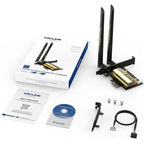 WAVLINK WN675X3-C WiFi 6E Pcie WiFi Network Card Adapter Triple Band AX210 AX5400, WN675X3-C – Bluetooth