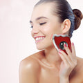 K-SKIN KD817 Facial Scratch Pad Dredge Meridian Soothing Fatigue Scraping Plate Electric Massager Soothing Stress USB Charging, Red, White Red