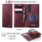 CaseMe C49 Magnetic RFID Blocking Detachable Wallet Leather Phone Case, For Samsung Galaxy A15, For Samsung Galaxy S23 FE 5G, For Samsung Galaxy A54 5G, For Samsung Galaxy S23 Ultra 5G