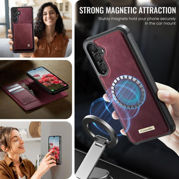 CaseMe C49 Magnetic RFID Blocking Detachable Wallet Leather Phone Case, For Samsung Galaxy A15, For Samsung Galaxy S23 FE 5G, For Samsung Galaxy A54 5G, For Samsung Galaxy S23 Ultra 5G