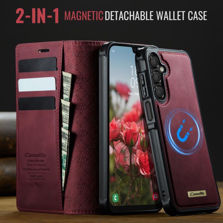 CaseMe C49 Magnetic RFID Blocking Detachable Wallet Leather Phone Case, For Samsung Galaxy A15, For Samsung Galaxy S23 FE 5G, For Samsung Galaxy A54 5G, For Samsung Galaxy S23 Ultra 5G