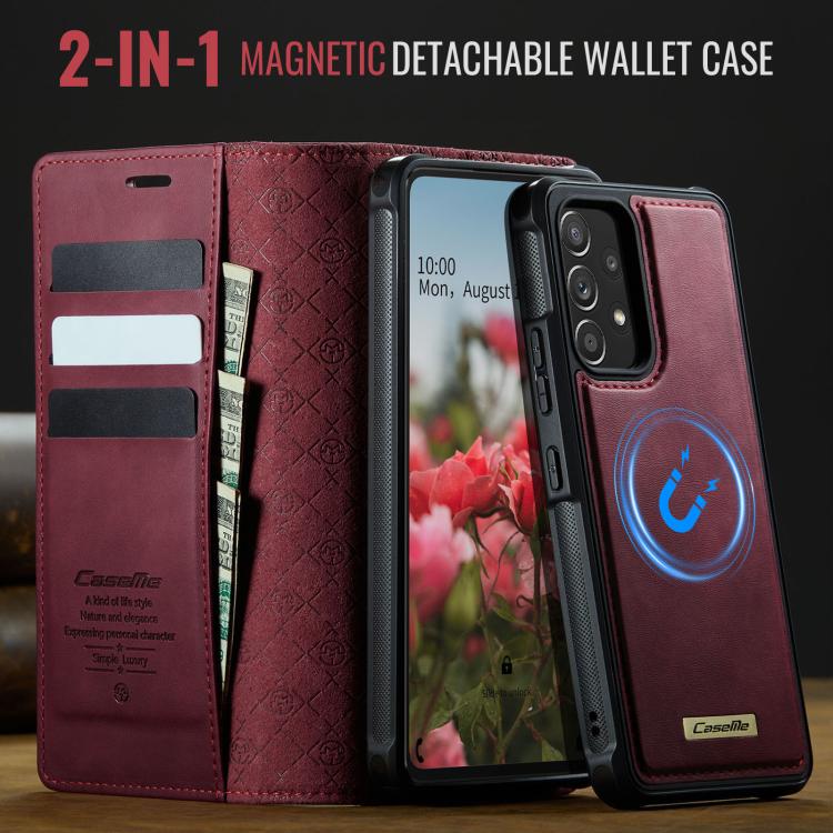 CaseMe C49 Magnetic RFID Blocking Detachable Wallet Leather Phone Case – Magnetic, Card Slot, Leather, For Samsung Galaxy A53 5G, For Samsung Galaxy S22 Ultra 5G, For Samsung Galaxy S22+ 5G, For Samsung Galaxy S22 5G