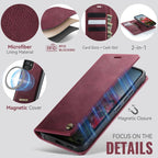 CaseMe C49 Magnetic RFID Blocking Detachable Wallet Leather Phone Case – Magnetic, Card Slot, Leather, For Samsung Galaxy A53 5G, For Samsung Galaxy S22 Ultra 5G, For Samsung Galaxy S22+ 5G, For Samsung Galaxy S22 5G