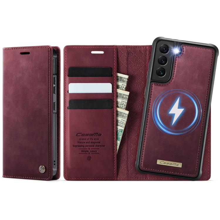 CaseMe C49 Magnetic RFID Blocking Detachable Wallet Leather Phone Case – Magnetic, Card Slot, Leather, For Samsung Galaxy A53 5G, For Samsung Galaxy S22 Ultra 5G, For Samsung Galaxy S22+ 5G, For Samsung Galaxy S22 5G