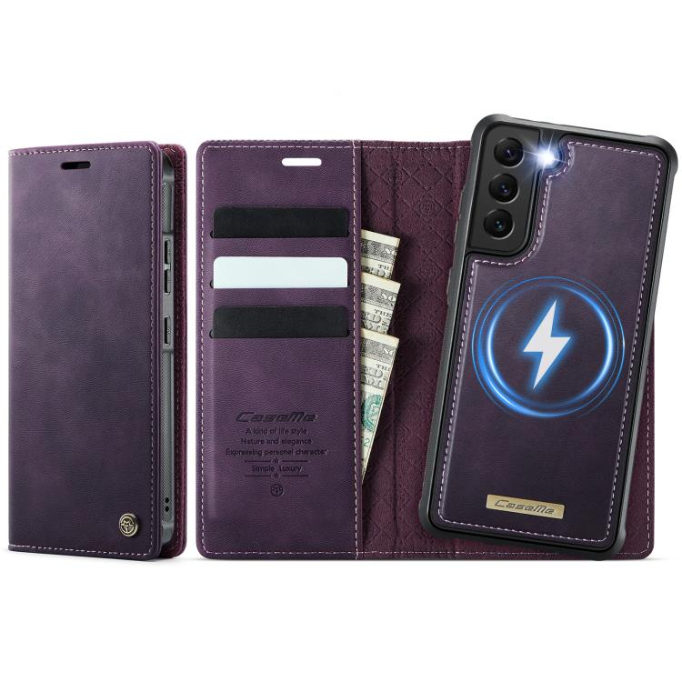 CaseMe C49 Magnetic RFID Blocking Detachable Wallet Leather Phone Case – Magnetic, Card Slot, Leather, For Samsung Galaxy A53 5G, For Samsung Galaxy S22 Ultra 5G, For Samsung Galaxy S22+ 5G, For Samsung Galaxy S22 5G