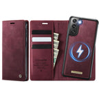 CaseMe C49 Magnetic RFID Blocking Detachable Wallet Leather Phone Case – Magnetic, Card Slot, Leather, For Samsung Galaxy A52 / A52s, For Samsung Galaxy S21 FE 5G, For Samsung Galaxy S21 5G, For Samsung Galaxy S21+ 5G