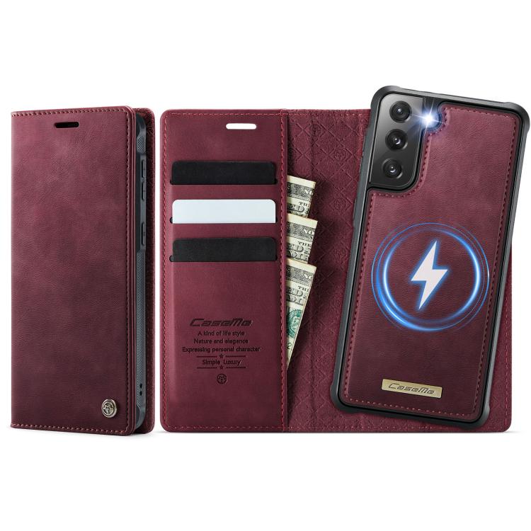 CaseMe C49 Magnetic RFID Blocking Detachable Wallet Leather Phone Case – Magnetic, Card Slot, Leather, For Samsung Galaxy A52 / A52s, For Samsung Galaxy S21 FE 5G, For Samsung Galaxy S21 5G, For Samsung Galaxy S21+ 5G