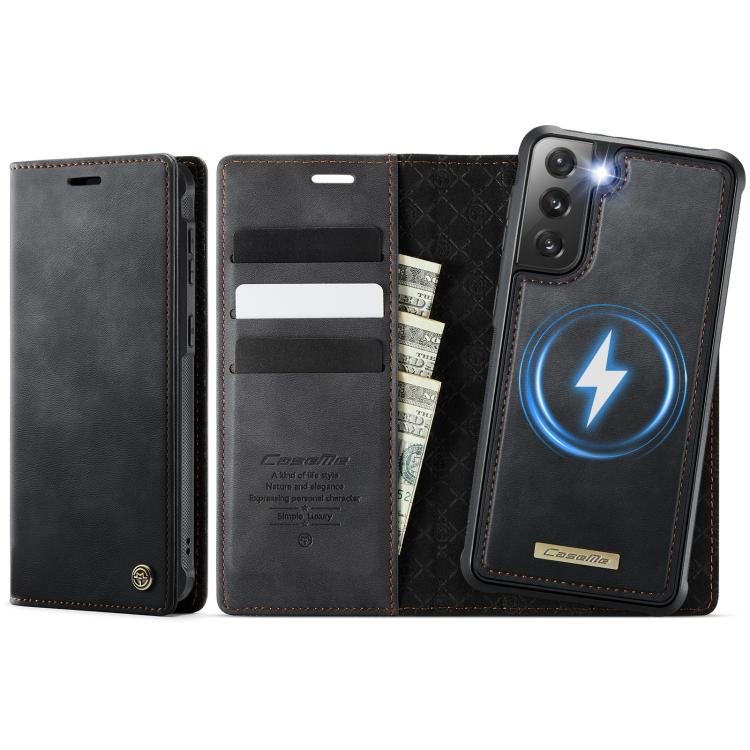 CaseMe C49 Magnetic RFID Blocking Detachable Wallet Leather Phone Case – Magnetic, Card Slot, Leather, For Samsung Galaxy A52 / A52s, For Samsung Galaxy S21 FE 5G, For Samsung Galaxy S21 5G, For Samsung Galaxy S21+ 5G