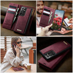 CaseMe C49 Magnetic RFID Blocking Detachable Wallet Leather Phone Case – Magnetic, Card Slot, Leather, For Samsung Galaxy S21 Ultra 5G, For Samsung Galaxy S20 Ultra, For Samsung Galaxy S20, For Samsung Galaxy S20+
