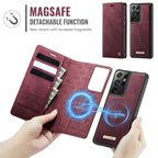 CaseMe C49 Magnetic RFID Blocking Detachable Wallet Leather Phone Case – Magnetic, Card Slot, Leather, For Samsung Galaxy S21 Ultra 5G, For Samsung Galaxy S20 Ultra, For Samsung Galaxy S20, For Samsung Galaxy S20+