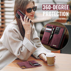 CaseMe C49 Magnetic RFID Blocking Detachable Wallet Leather Phone Case – Magnetic, Card Slot, Leather, For Samsung Galaxy S21 Ultra 5G, For Samsung Galaxy S20 Ultra, For Samsung Galaxy S20, For Samsung Galaxy S20+