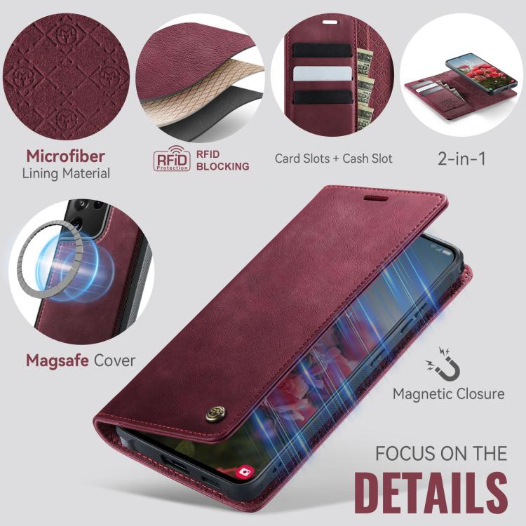 CaseMe C49 Magnetic RFID Blocking Detachable Wallet Leather Phone Case – Magnetic, Card Slot, Leather, For Samsung Galaxy S21 Ultra 5G, For Samsung Galaxy S20 Ultra, For Samsung Galaxy S20, For Samsung Galaxy S20+
