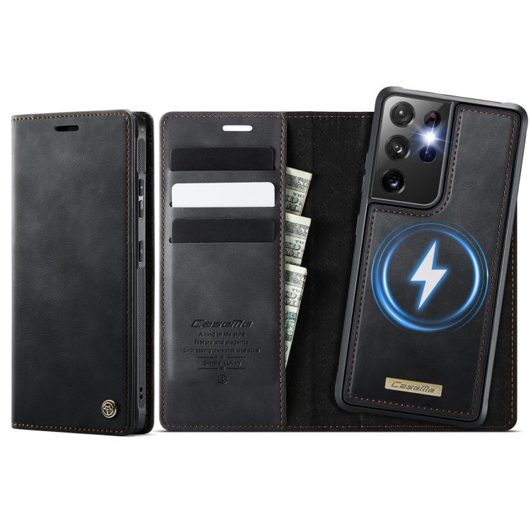 CaseMe C49 Magnetic RFID Blocking Detachable Wallet Leather Phone Case – Magnetic, Card Slot, Leather, For Samsung Galaxy S21 Ultra 5G, For Samsung Galaxy S20 Ultra, For Samsung Galaxy S20, For Samsung Galaxy S20+