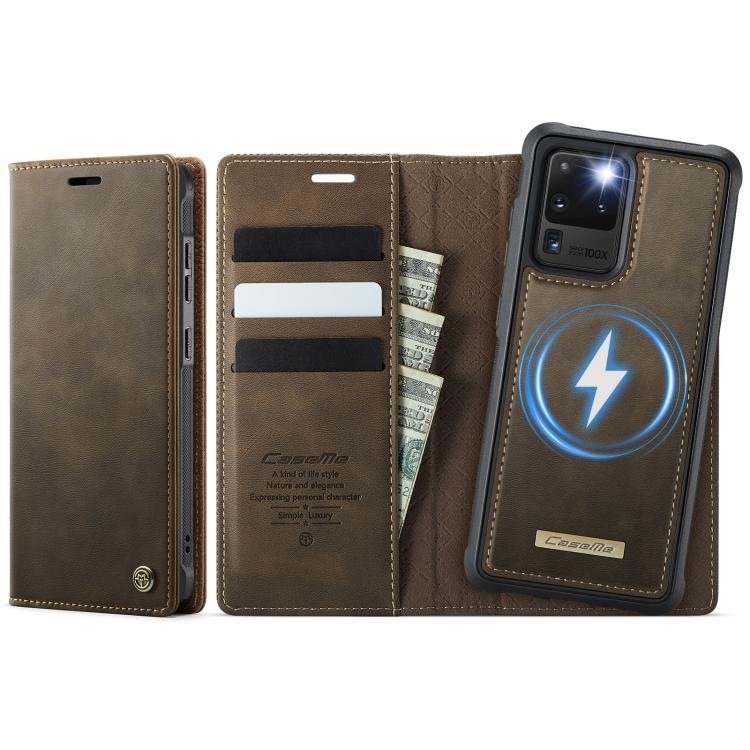 CaseMe C49 Magnetic RFID Blocking Detachable Wallet Leather Phone Case – Magnetic, Card Slot, Leather, For Samsung Galaxy S21 Ultra 5G, For Samsung Galaxy S20 Ultra, For Samsung Galaxy S20, For Samsung Galaxy S20+