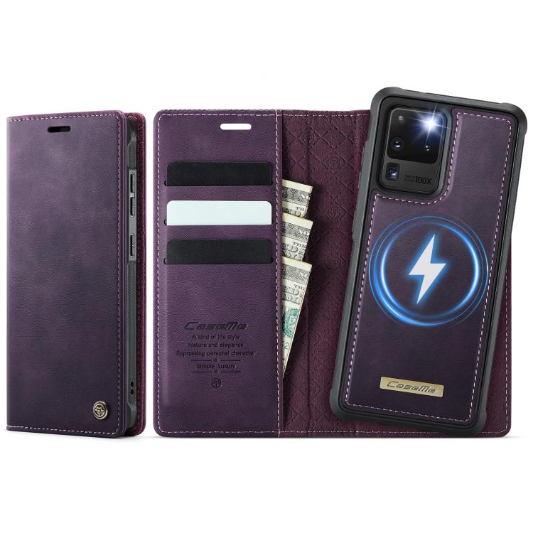 CaseMe C49 Magnetic RFID Blocking Detachable Wallet Leather Phone Case – Magnetic, Card Slot, Leather, For Samsung Galaxy S21 Ultra 5G, For Samsung Galaxy S20 Ultra, For Samsung Galaxy S20, For Samsung Galaxy S20+