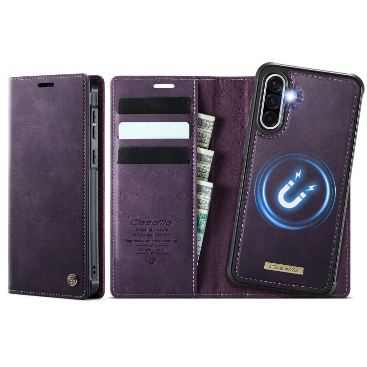 CaseMe C49 Magnetic RFID Blocking Detachable Wallet Leather Phone Case – Magnetic, Card Slot, Leather, For Samsung Galaxy A57 5G, For Samsung Galaxy A17, For Samsung Galaxy S25 Edge 5G, For Samsung Galaxy A56 5G