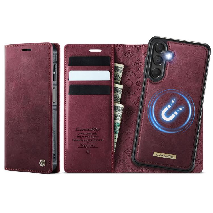 CaseMe C49 Magnetic RFID Blocking Detachable Wallet Leather Phone Case, For Samsung Galaxy S24 FE 5G, For Samsung Galaxy A14 5G / M44, For Samsung Galaxy A55 / A35 5G, For Samsung Galaxy S24 Ultra 5G