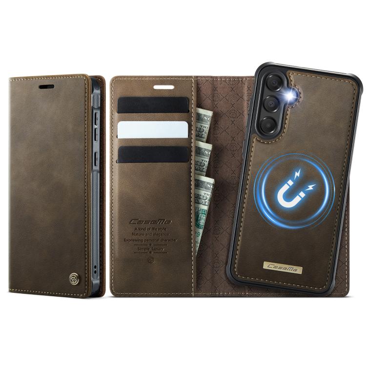 CaseMe C49 Magnetic RFID Blocking Detachable Wallet Leather Phone Case, For Samsung Galaxy S24 FE 5G, For Samsung Galaxy A14 5G / M44, For Samsung Galaxy A55 / A35 5G, For Samsung Galaxy S24 Ultra 5G