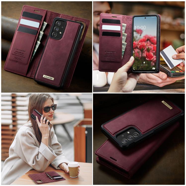 CaseMe C49 Magnetic RFID Blocking Detachable Wallet Leather Phone Case – Magnetic, Card Slot, Leather, For Samsung Galaxy A52 / A52s, For Samsung Galaxy S21 FE 5G, For Samsung Galaxy S21 5G, For Samsung Galaxy S21+ 5G