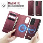 CaseMe C49 Magnetic RFID Blocking Detachable Wallet Leather Phone Case – Magnetic, Card Slot, Leather, For Samsung Galaxy A52 / A52s, For Samsung Galaxy S21 FE 5G, For Samsung Galaxy S21 5G, For Samsung Galaxy S21+ 5G