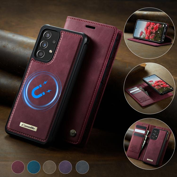 CaseMe C49 Magnetic RFID Blocking Detachable Wallet Leather Phone Case – Magnetic, Card Slot, Leather, For Samsung Galaxy A52 / A52s, For Samsung Galaxy S21 FE 5G, For Samsung Galaxy S21 5G, For Samsung Galaxy S21+ 5G