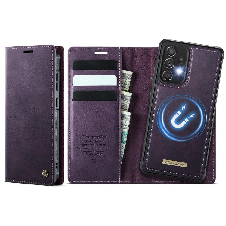 CaseMe C49 Magnetic RFID Blocking Detachable Wallet Leather Phone Case – Magnetic, Card Slot, Leather, For Samsung Galaxy A52 / A52s, For Samsung Galaxy S21 FE 5G, For Samsung Galaxy S21 5G, For Samsung Galaxy S21+ 5G