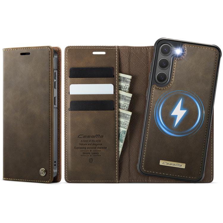 CaseMe C49 Magnetic RFID Blocking Detachable Wallet Leather Phone Case – Magnetic, Card Slot, Leather, For Samsung Galaxy S23+ 5G, For Samsung Galaxy S23 5G, For Samsung Galaxy A13 / A04s, For Samsung Galaxy S20 FE