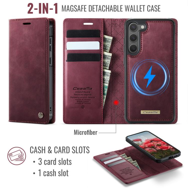 CaseMe C49 Magnetic RFID Blocking Detachable Wallet Leather Phone Case – Magnetic, Card Slot, Leather, For Samsung Galaxy S23+ 5G, For Samsung Galaxy S23 5G, For Samsung Galaxy A13 / A04s, For Samsung Galaxy S20 FE