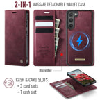 CaseMe C49 Magnetic RFID Blocking Detachable Wallet Leather Phone Case – Magnetic, Card Slot, Leather, For Samsung Galaxy S23+ 5G, For Samsung Galaxy S23 5G, For Samsung Galaxy A13 / A04s, For Samsung Galaxy S20 FE
