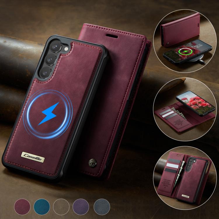 CaseMe C49 Magnetic RFID Blocking Detachable Wallet Leather Phone Case – Magnetic, Card Slot, Leather, For Samsung Galaxy S23+ 5G, For Samsung Galaxy S23 5G, For Samsung Galaxy A13 / A04s, For Samsung Galaxy S20 FE