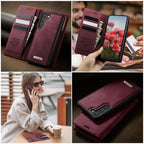 CaseMe C49 Magnetic RFID Blocking Detachable Wallet Leather Phone Case – Magnetic, Card Slot, Leather, For Samsung Galaxy S23+ 5G, For Samsung Galaxy S23 5G, For Samsung Galaxy A13 / A04s, For Samsung Galaxy S20 FE