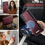 CaseMe C49 Magnetic RFID Blocking Detachable Wallet Leather Phone Case – Magnetic, Card Slot, Leather, For Samsung Galaxy S23+ 5G, For Samsung Galaxy S23 5G, For Samsung Galaxy A13 / A04s, For Samsung Galaxy S20 FE