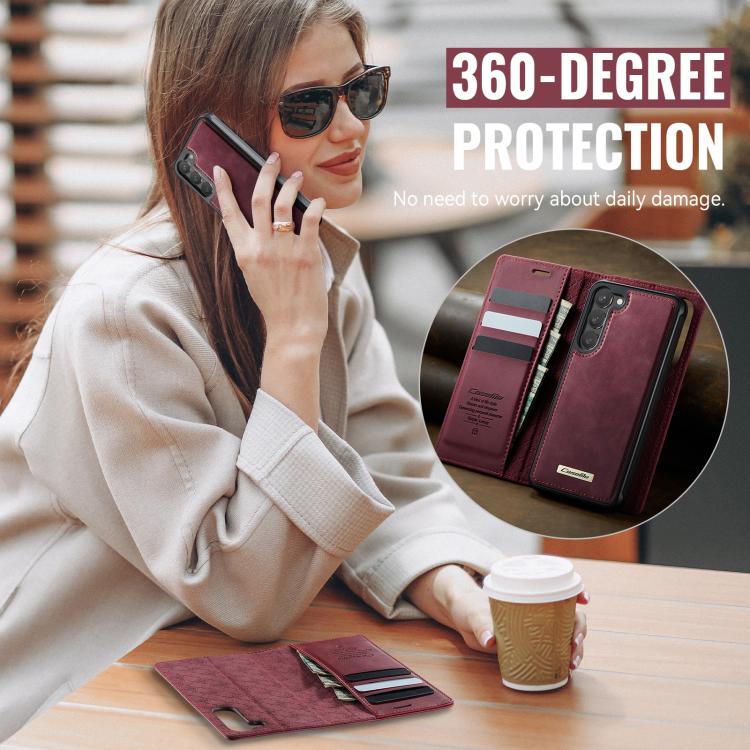 CaseMe C49 Magnetic RFID Blocking Detachable Wallet Leather Phone Case – Magnetic, Card Slot, Leather, For Samsung Galaxy S23+ 5G, For Samsung Galaxy S23 5G, For Samsung Galaxy A13 / A04s, For Samsung Galaxy S20 FE