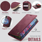 CaseMe C49 Magnetic RFID Blocking Detachable Wallet Leather Phone Case – Magnetic, Card Slot, Leather, For Samsung Galaxy S23+ 5G, For Samsung Galaxy S23 5G, For Samsung Galaxy A13 / A04s, For Samsung Galaxy S20 FE