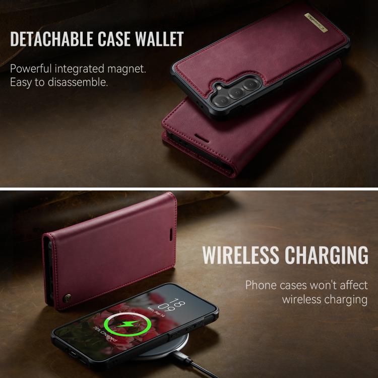 CaseMe C49 Magnetic RFID Blocking Detachable Wallet Leather Phone Case, For Samsung Galaxy S24 FE 5G, For Samsung Galaxy A14 5G / M44, For Samsung Galaxy A55 / A35 5G, For Samsung Galaxy S24 Ultra 5G