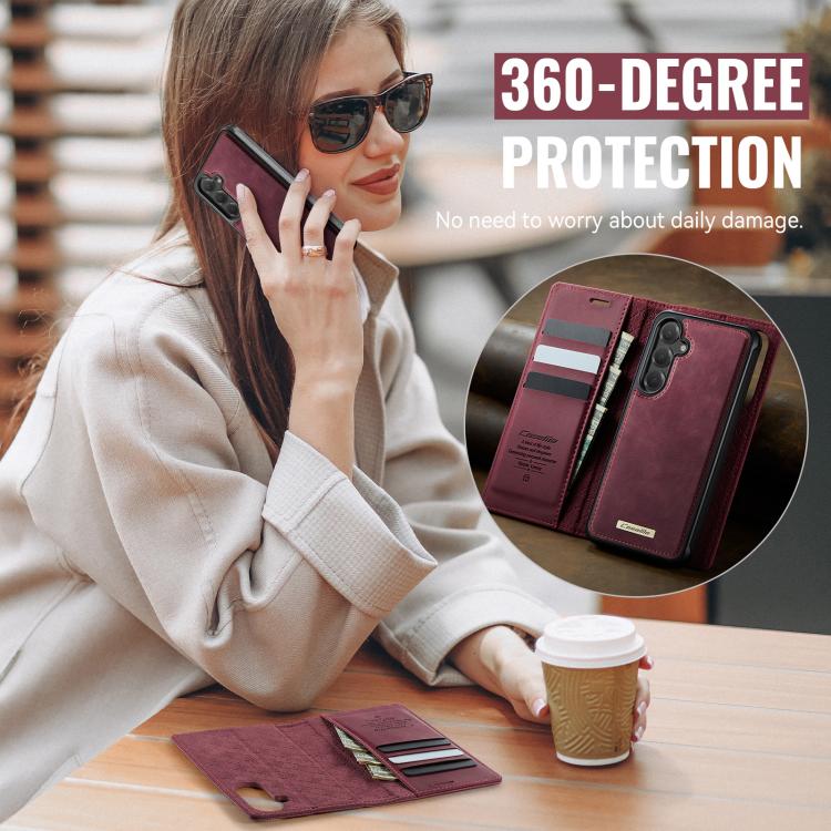 CaseMe C49 Magnetic RFID Blocking Detachable Wallet Leather Phone Case, For Samsung Galaxy S24 FE 5G, For Samsung Galaxy A14 5G / M44, For Samsung Galaxy A55 / A35 5G, For Samsung Galaxy S24 Ultra 5G