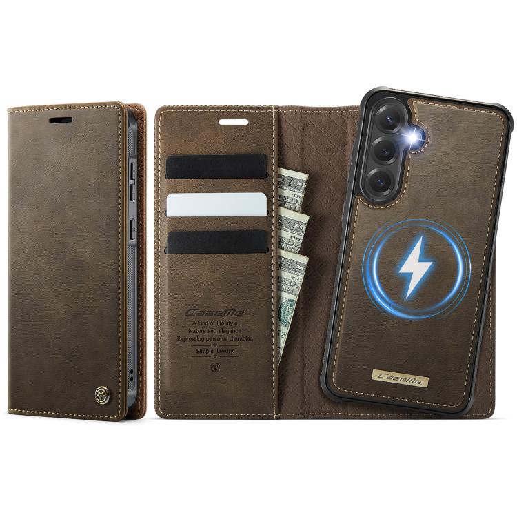CaseMe C49 Magnetic RFID Blocking Detachable Wallet Leather Phone Case, For Samsung Galaxy S24 FE 5G, For Samsung Galaxy A14 5G / M44, For Samsung Galaxy A55 / A35 5G, For Samsung Galaxy S24 Ultra 5G