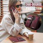 CaseMe C49 Magnetic RFID Blocking Detachable Wallet Leather Phone Case, For Samsung Galaxy S24 / S25, For Samsung Galaxy S24+ / S25+, For Samsung Galaxy S25 Ultra 5G, For Samsung Galaxy A16 5G