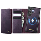 CaseMe C49 Magnetic RFID Blocking Detachable Wallet Leather Phone Case, For Samsung Galaxy S24 FE 5G, For Samsung Galaxy A14 5G / M44, For Samsung Galaxy A55 / A35 5G, For Samsung Galaxy S24 Ultra 5G
