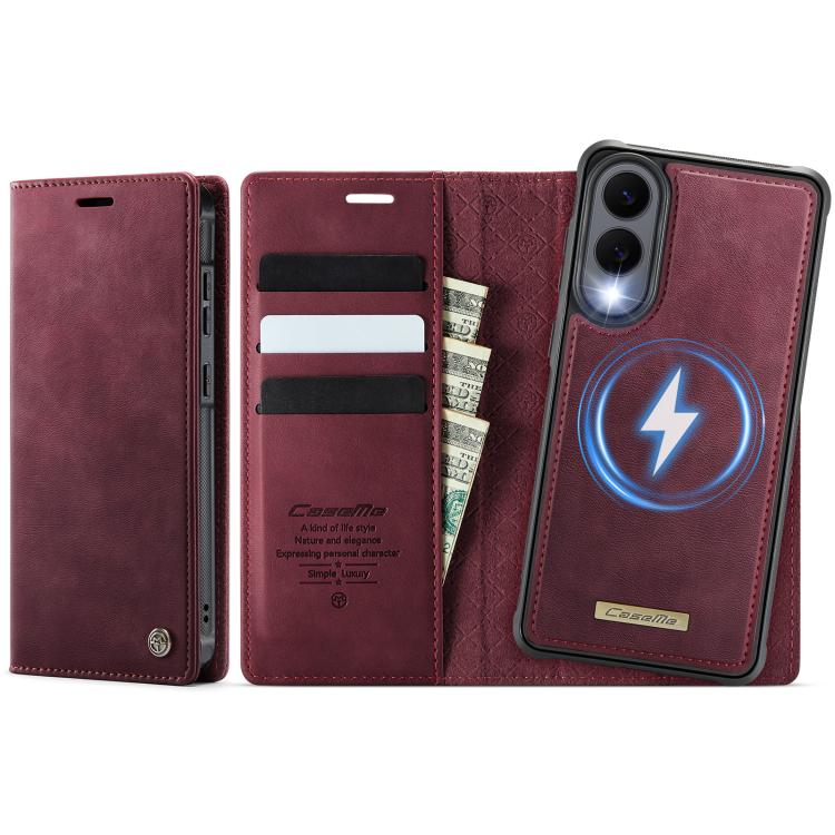 CaseMe C49 Magnetic RFID Blocking Detachable Wallet Leather Phone Case – Magnetic, Card Slot, Leather, For Samsung Galaxy A57 5G, For Samsung Galaxy A17, For Samsung Galaxy S25 Edge 5G, For Samsung Galaxy A56 5G