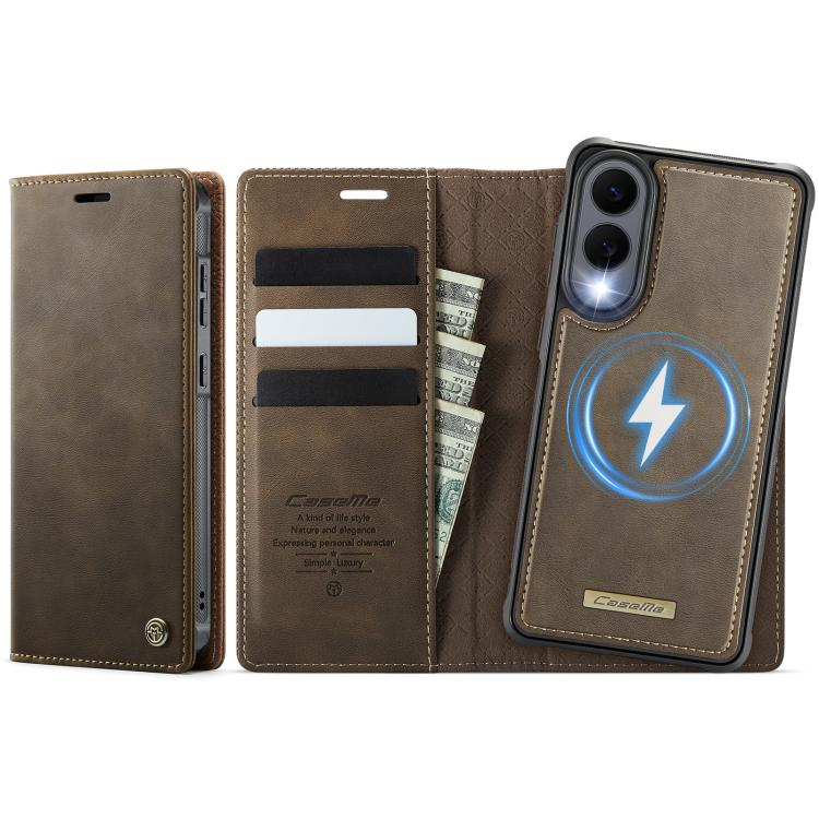 CaseMe C49 Magnetic RFID Blocking Detachable Wallet Leather Phone Case – Magnetic, Card Slot, Leather, For Samsung Galaxy A57 5G, For Samsung Galaxy A17, For Samsung Galaxy S25 Edge 5G, For Samsung Galaxy A56 5G