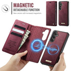 CaseMe C49 Magnetic RFID Blocking Detachable Wallet Leather Phone Case – Magnetic, Card Slot, Leather, For Galaxy S25 FE / S26 FE 5G, For Samsung Galaxy S26+ 5G, For Samsung Galaxy S26 Ultra 5G, For Samsung Galaxy S26 5G