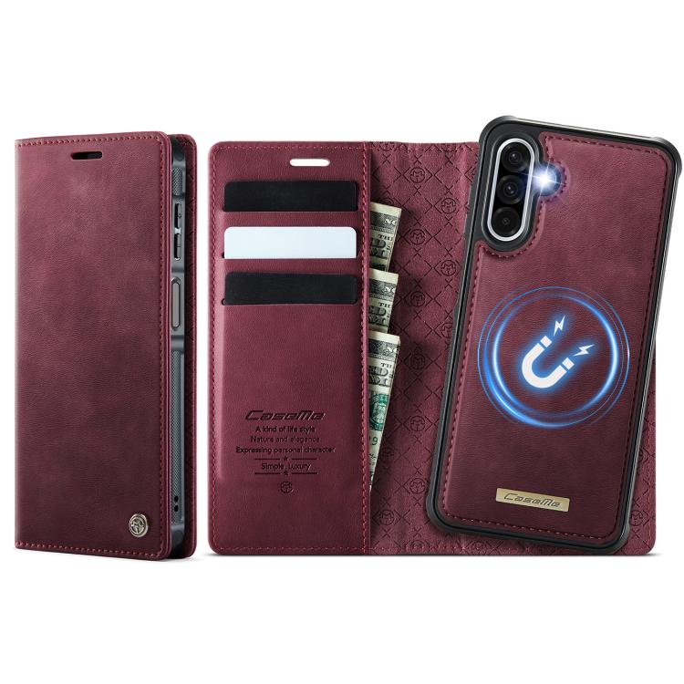 CaseMe C49 Magnetic RFID Blocking Detachable Wallet Leather Phone Case – Magnetic, Card Slot, Leather, For Samsung Galaxy A57 5G, For Samsung Galaxy A17, For Samsung Galaxy S25 Edge 5G, For Samsung Galaxy A56 5G