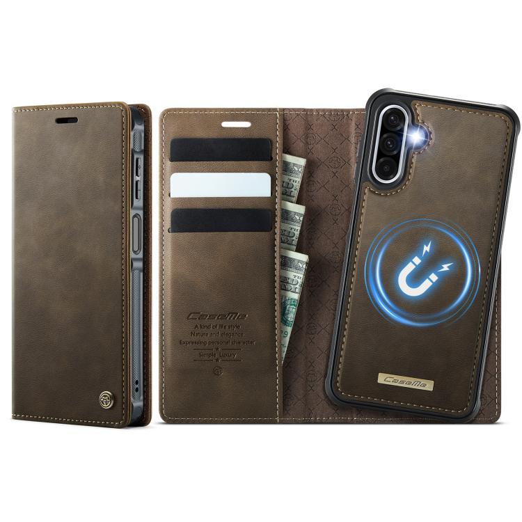 CaseMe C49 Magnetic RFID Blocking Detachable Wallet Leather Phone Case – Magnetic, Card Slot, Leather, For Samsung Galaxy A57 5G, For Samsung Galaxy A17, For Samsung Galaxy S25 Edge 5G, For Samsung Galaxy A56 5G