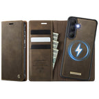 CaseMe C49 Magnetic RFID Blocking Detachable Wallet Leather Phone Case – Magnetic, Card Slot, Leather, For Galaxy S25 FE / S26 FE 5G, For Samsung Galaxy S26+ 5G, For Samsung Galaxy S26 Ultra 5G, For Samsung Galaxy S26 5G For Samsung Galaxy S26 5G Coffee