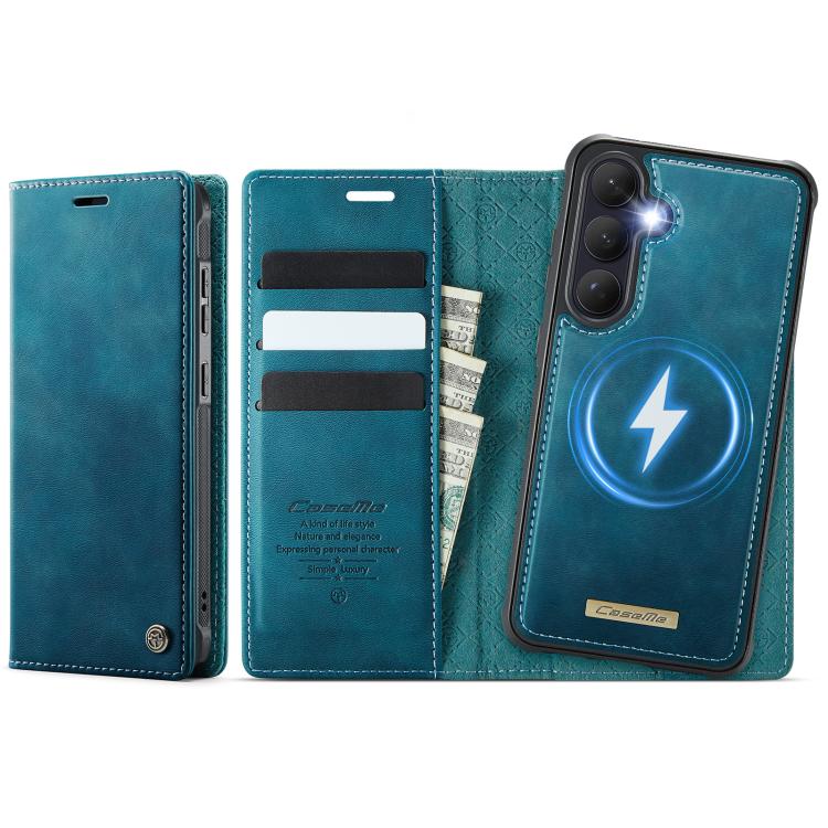 CaseMe C49 Magnetic RFID Blocking Detachable Wallet Leather Phone Case – Magnetic, Card Slot, Leather, For Galaxy S25 FE / S26 FE 5G, For Samsung Galaxy S26+ 5G, For Samsung Galaxy S26 Ultra 5G, For Samsung Galaxy S26 5G For Samsung Galaxy S26 5G Green