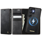 CaseMe C49 Magnetic RFID Blocking Detachable Wallet Leather Phone Case – Magnetic, Card Slot, Leather, For Galaxy S25 FE / S26 FE 5G, For Samsung Galaxy S26+ 5G, For Samsung Galaxy S26 Ultra 5G, For Samsung Galaxy S26 5G For Samsung Galaxy S26 Ultra 5G Black