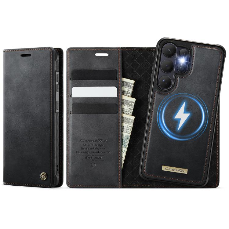 CaseMe C49 Magnetic RFID Blocking Detachable Wallet Leather Phone Case – Magnetic, Card Slot, Leather, For Galaxy S25 FE / S26 FE 5G, For Samsung Galaxy S26+ 5G, For Samsung Galaxy S26 Ultra 5G, For Samsung Galaxy S26 5G For Samsung Galaxy S26 Ultra 5G Black